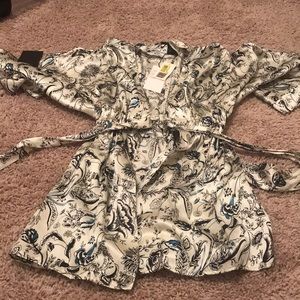NWT floral silk tasb blouse